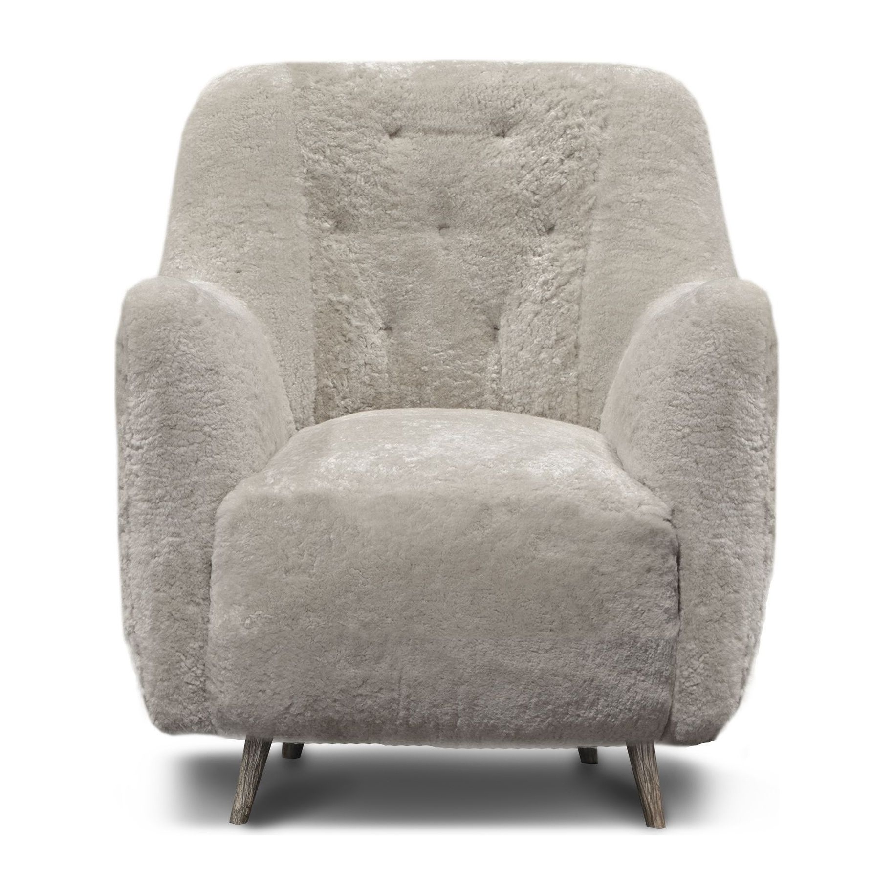 Molly 100 Shearling Sheepskin Tufted Accent Armchair Bed Bath